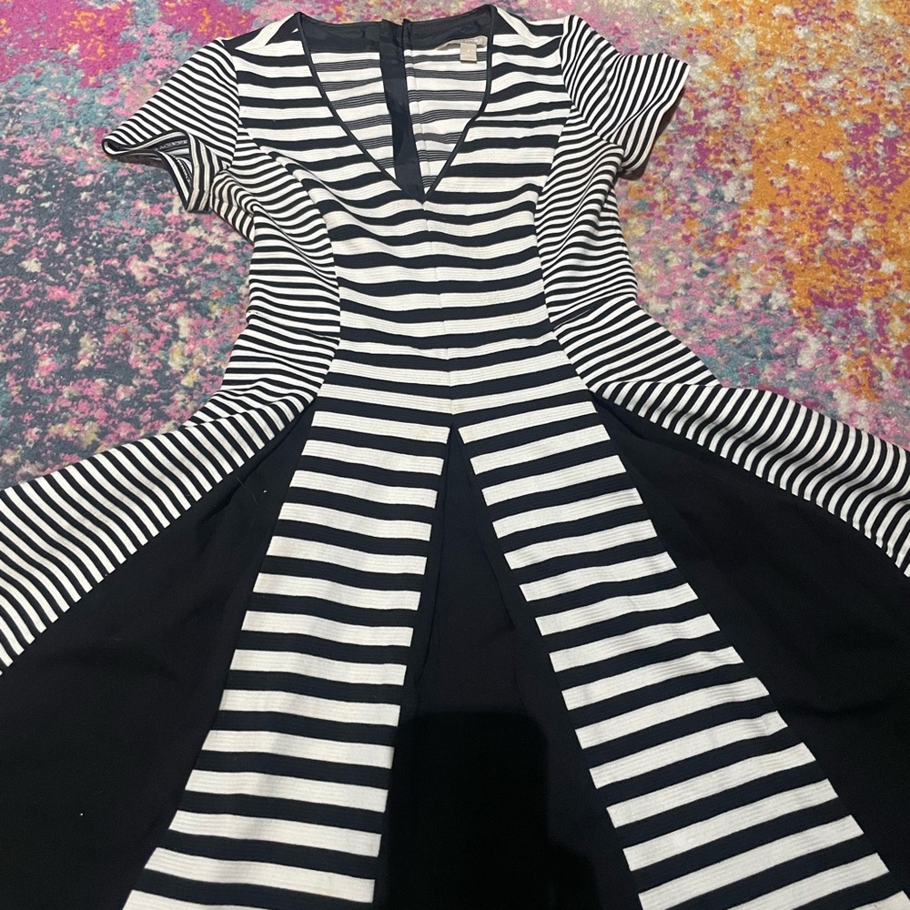 Black and white Striped Dress